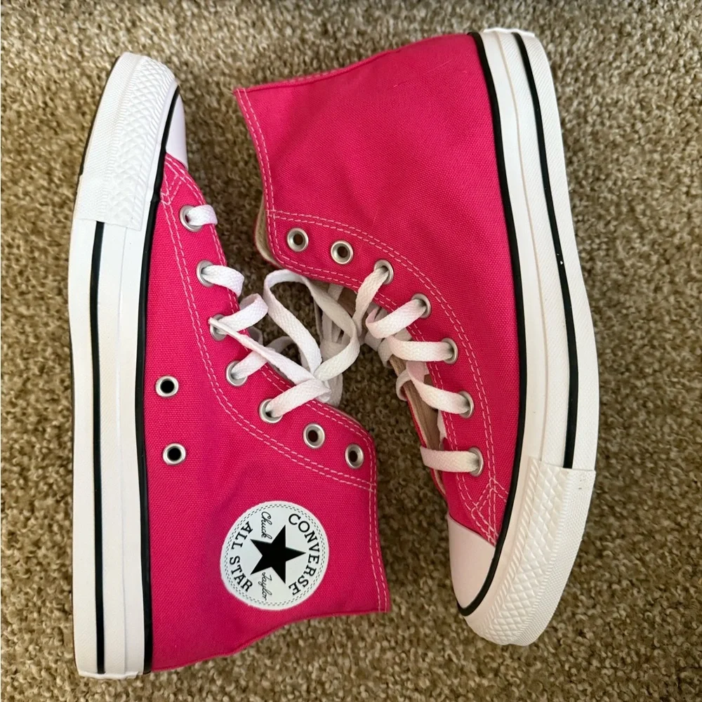 Converse Chuck Taylor All Star High-Top Sneaker - Chaos Fuchsia - Picture 3 of 4